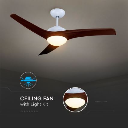 Iluminação de teto LED com uma ventoinha LED/15W/230V 3000/4000/6400K + comando