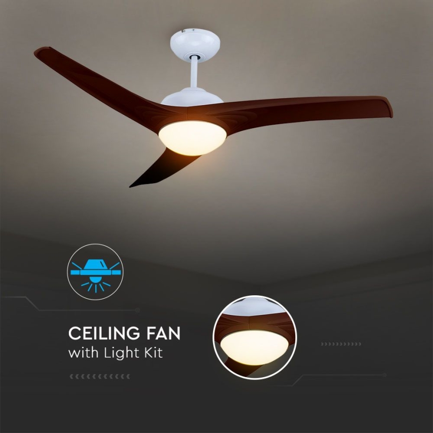 Iluminação de teto LED com uma ventoinha LED/15W/230V 3000/4000/6400K + comando