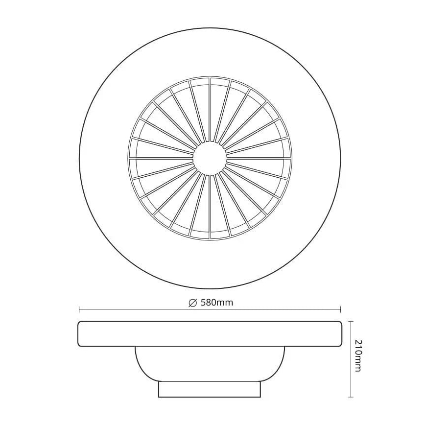 Iluminação de teto LED com regulação e ventoinha OPAL LED/72W/230V 3000-6500K + comando