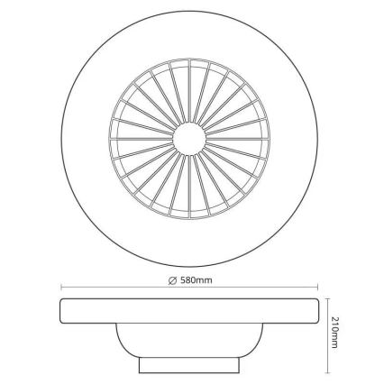 LED Iluminação de teto com regulação e ventoinha OPAL LED/72W/230V 3000-6500 + comando