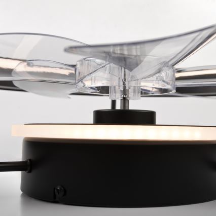 Iluminação de teto LED com regulação e ventoinha FARGO LED/37W/230V preto + comando