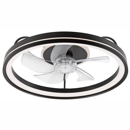 Iluminação de teto LED com regulação e ventoinha FARGO LED/37W/230V preto + comando