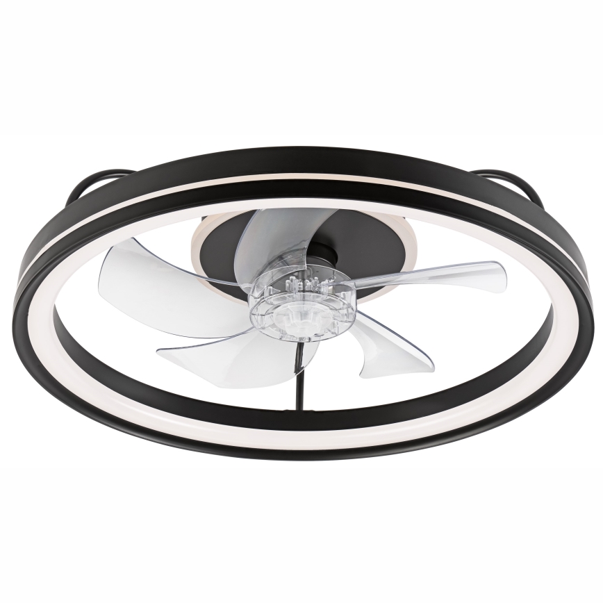 Iluminação de teto LED com regulação e ventoinha FARGO LED/37W/230V preto + comando