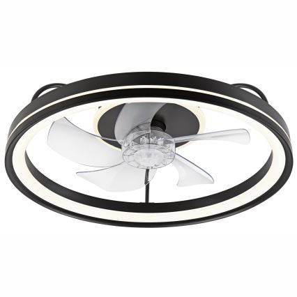 Iluminação de teto LED com regulação e ventoinha FARGO LED/37W/230V preto + comando