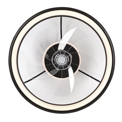 Iluminação de teto LED com regulação e ventoinha FARGO LED/37W/230V preto + comando