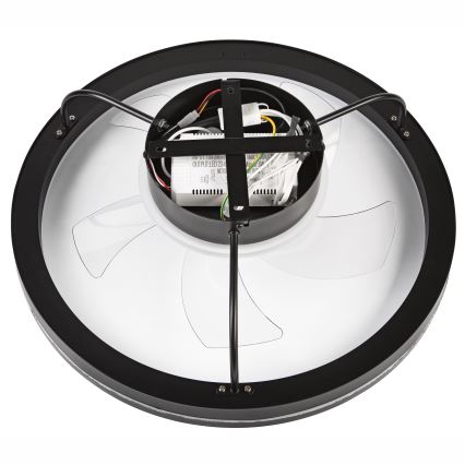 Iluminação de teto LED com regulação e ventoinha FARGO LED/37W/230V preto + comando