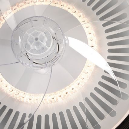 Iluminação de teto LED com regulação e ventoinha GEMMA LED/37W/230V branco + comando