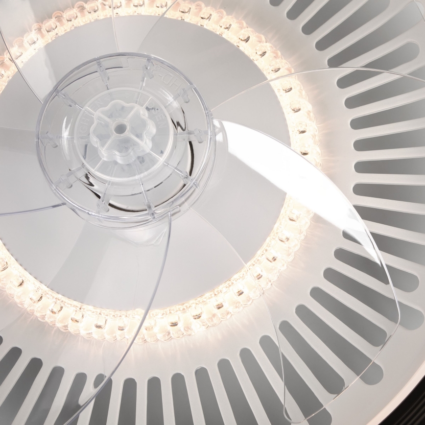 Iluminação de teto LED com regulação e ventoinha GEMMA LED/37W/230V branco + comando