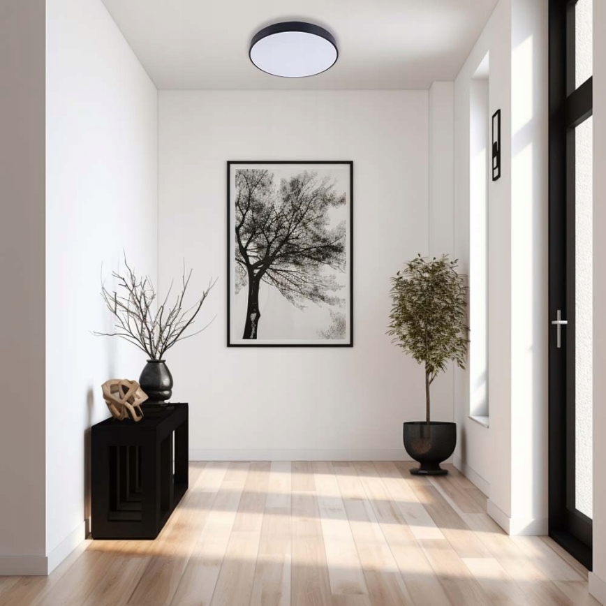 Iluminação de teto LED FELIZ LED/30W/230V 4000K diâmetro 30 cm preto