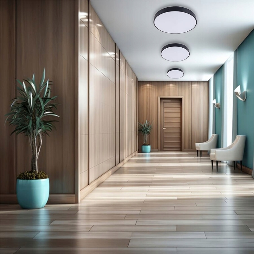 Iluminação de teto LED FELIZ LED/30W/230V 4000K diâmetro 30 cm preto