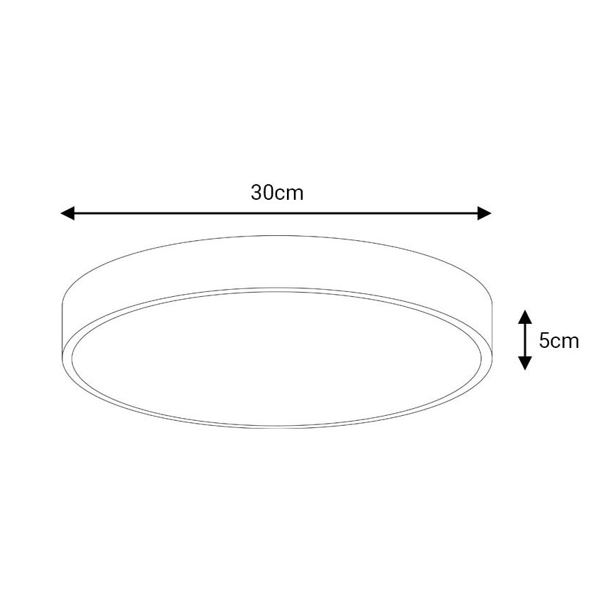 Iluminação de teto LED FELIZ LED/30W/230V 4000K diâmetro 30 cm preto