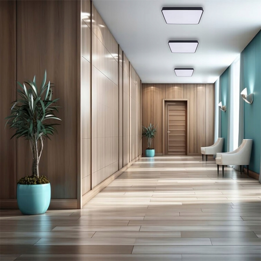 Iluminação de teto LED FELIZ LED/40W/230V 4000K 40x40 cm preto