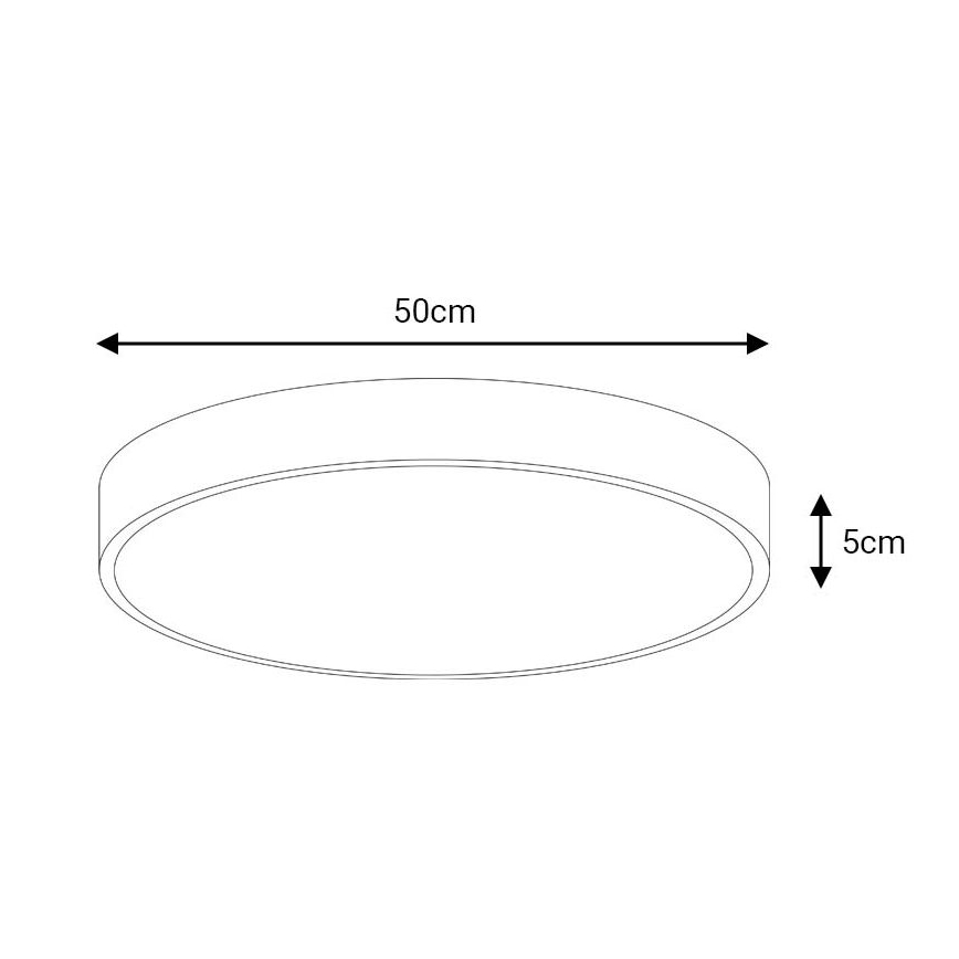 Iluminação de teto LED FELIZ LED/50W/230V 4000K diâmetro 50 cm preto