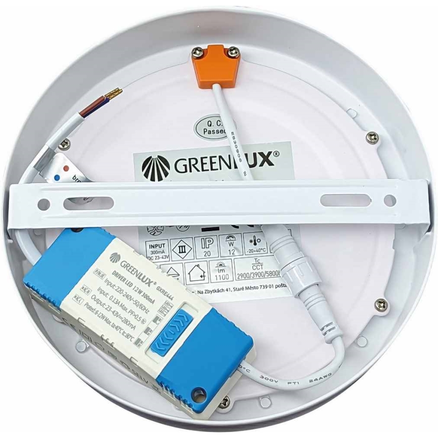 Iluminação de teto LED FENIX LED/12W/230V 2900/3900/5800K diâmetro 16,8 cm branco