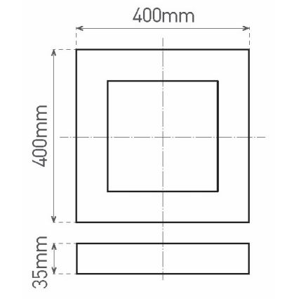 Iluminação de teto LED FENIX LED/32W/230V 3800K 40 cm neve branco