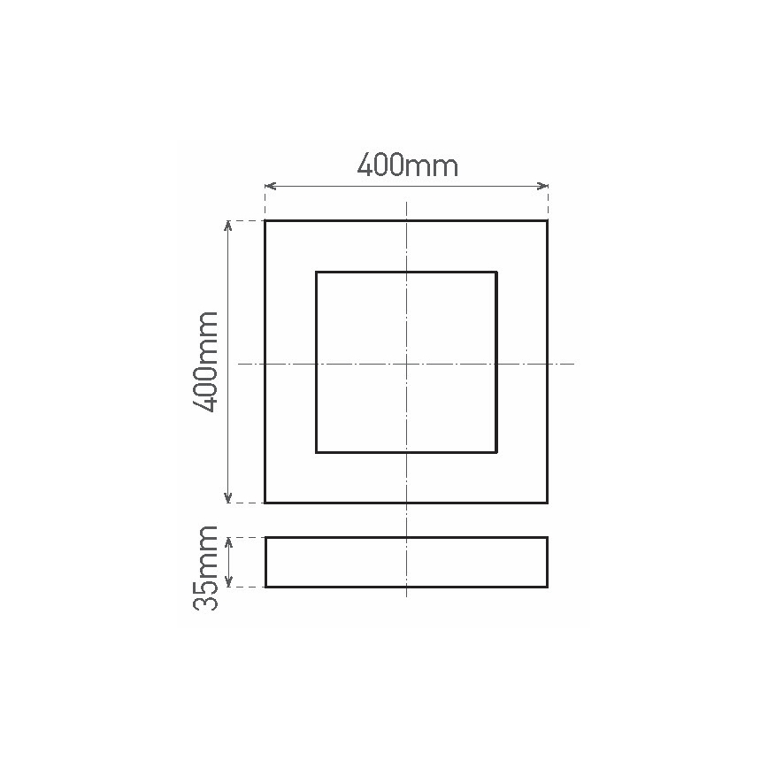 Iluminação de teto LED FENIX LED/32W/230V 3800K 40 cm neve branco