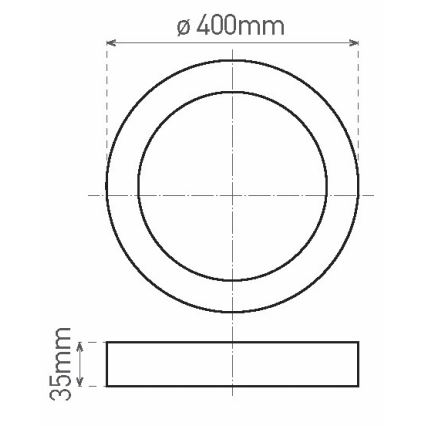 Iluminação de teto LED FENIX LED/32W/230V 3800K diâmetro 40 cm neve branco