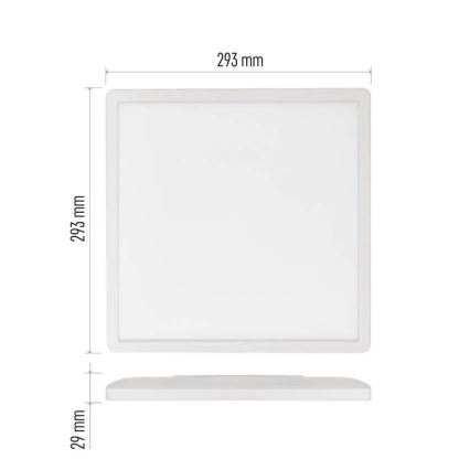 Iluminação de teto LED FLORI LED/18W/230V 4000K branco 29x29 cm