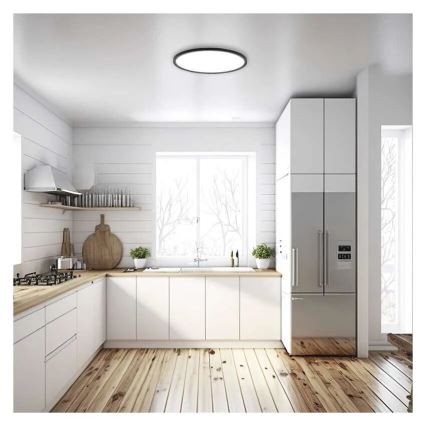 Iluminação de teto LED FLORI LED/18W/230V 4000K preto diâmetro 29 cm
