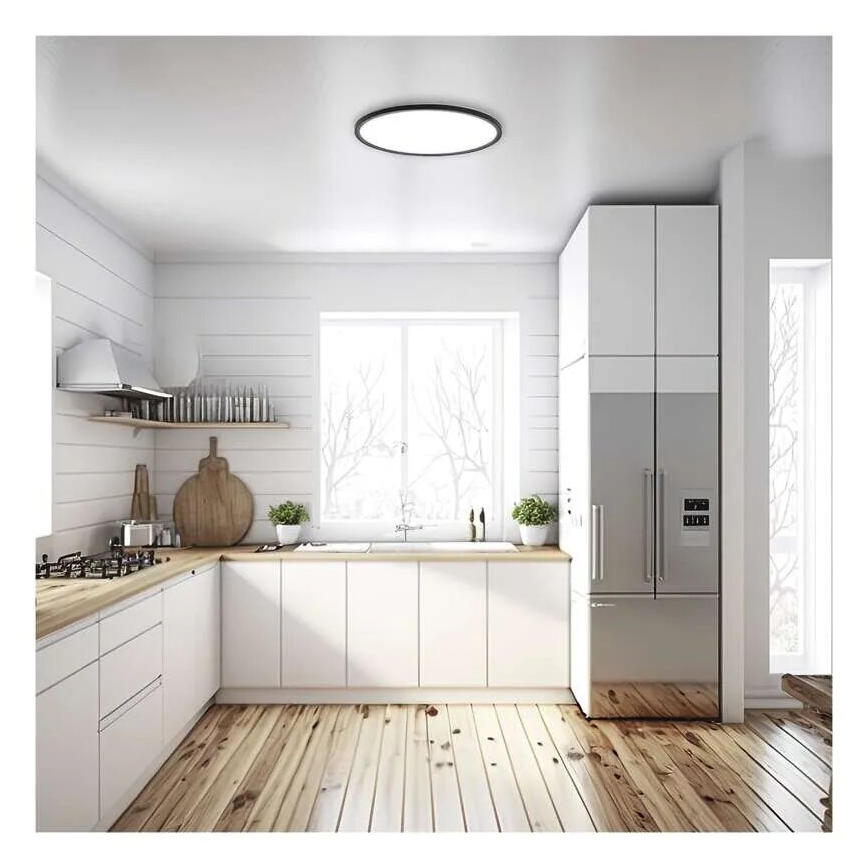 Iluminação de teto LED FLORI LED/18W/230V 4000K preto diâmetro 29 cm