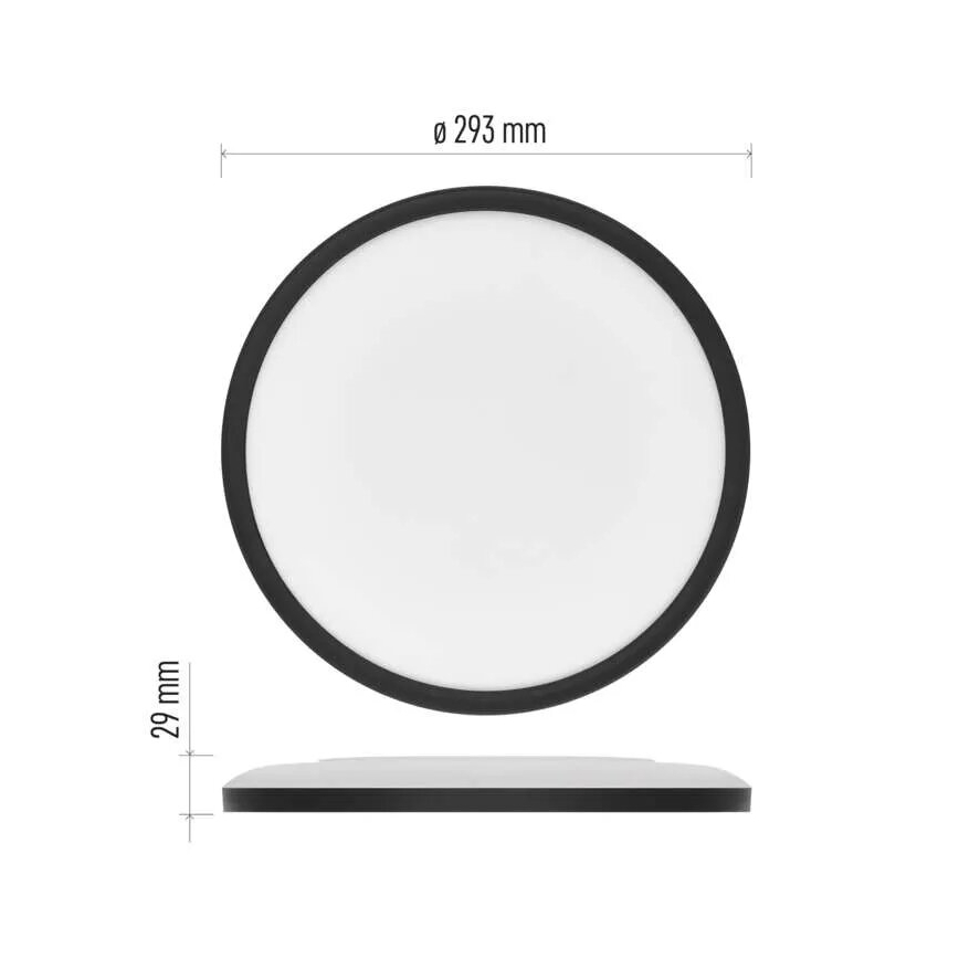 Iluminação de teto LED FLORI LED/18W/230V 4000K preto diâmetro 29 cm