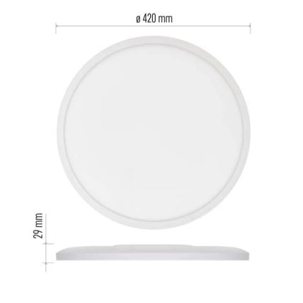 Iluminação de teto LED FLORI LED/22W/230V 4000K branco diâmetro 42 cm
