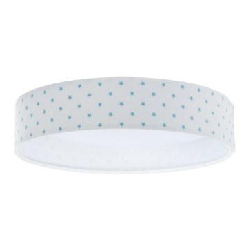 Iluminação de teto LED GALAXY KIDS LED/24W/230V estrelas branco/turquesa