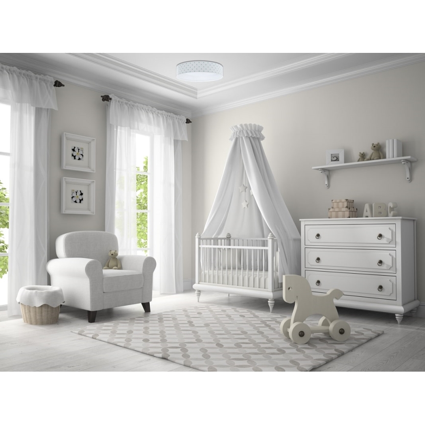 Iluminação de teto LED GALAXY KIDS LED/24W/230V estrelas branco/turquesa