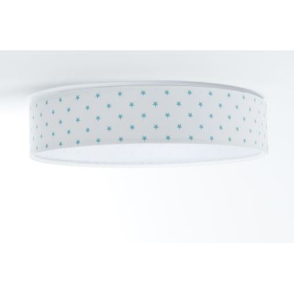 Iluminação de teto LED GALAXY KIDS LED/24W/230V estrelas branco/turquesa