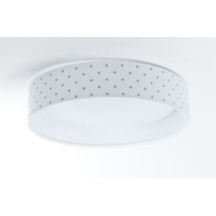 Iluminação de teto LED GALAXY KIDS LED/24W/230V estrelas branco/turquesa