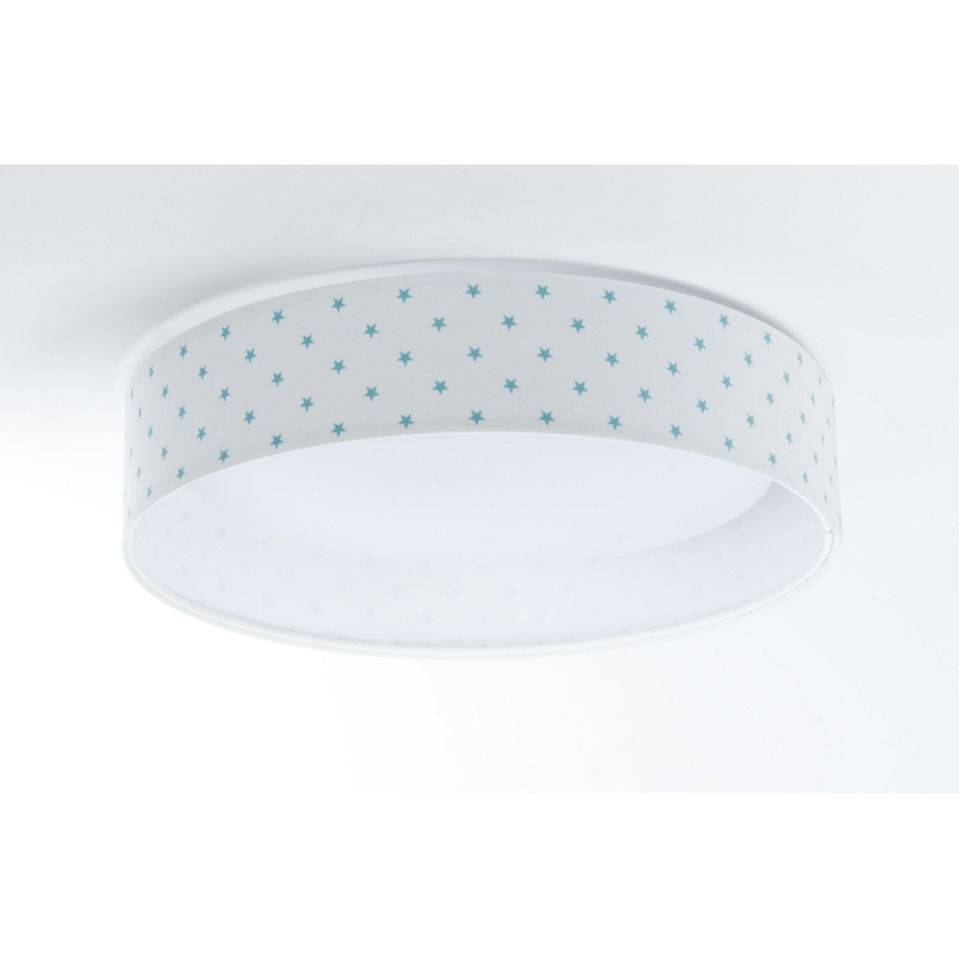 Iluminação de teto LED GALAXY KIDS LED/24W/230V estrelas branco/turquesa