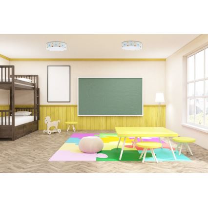 Iluminação de teto LED GALAXY KIDS LED/24W/230V estrelas colorido