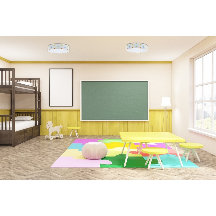 Iluminação de teto LED GALAXY KIDS LED/24W/230V estrelas colorido
