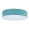 Iluminação de teto LED GALAXY KIDS LED/24W/230V estrelas turquesa/branco