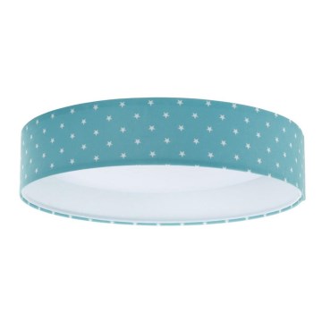 Iluminação de teto LED GALAXY KIDS LED/24W/230V estrelas turquesa/branco