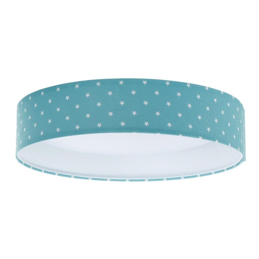 Iluminação de teto LED GALAXY KIDS LED/24W/230V estrelas turquesa/branco