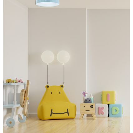 Iluminação de teto LED GALAXY KIDS LED/24W/230V pontos turquesa/branco