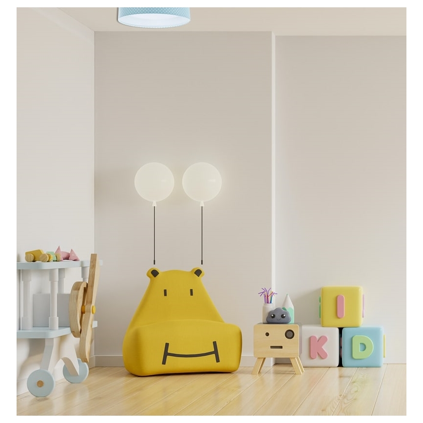 Iluminação de teto LED GALAXY KIDS LED/24W/230V pontos turquesa/branco