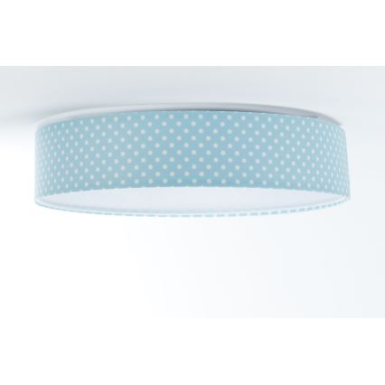 Iluminação de teto LED GALAXY KIDS LED/24W/230V pontos turquesa/branco