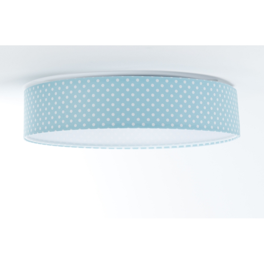Iluminação de teto LED GALAXY KIDS LED/24W/230V pontos turquesa/branco