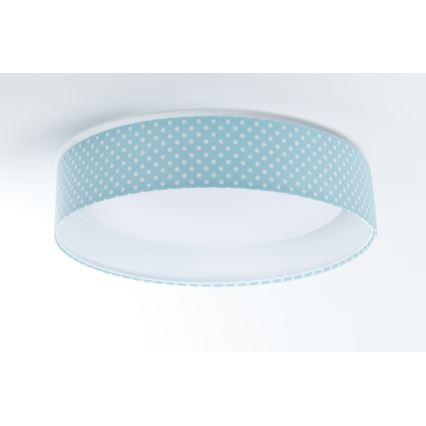 Iluminação de teto LED GALAXY KIDS LED/24W/230V pontos turquesa/branco