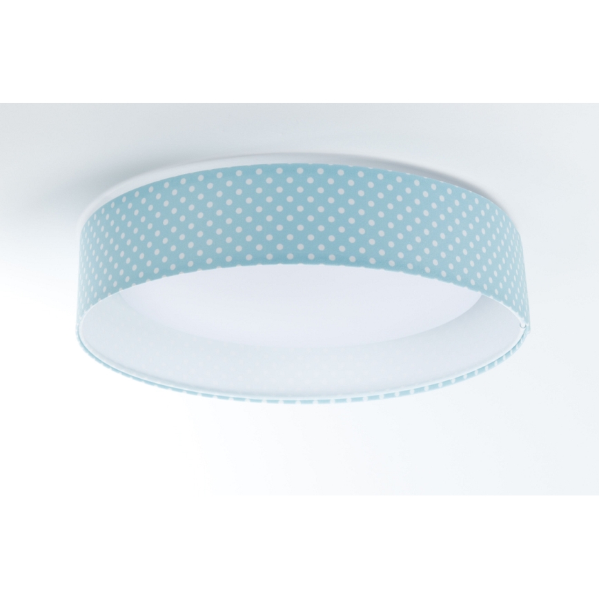 Iluminação de teto LED GALAXY KIDS LED/24W/230V pontos turquesa/branco