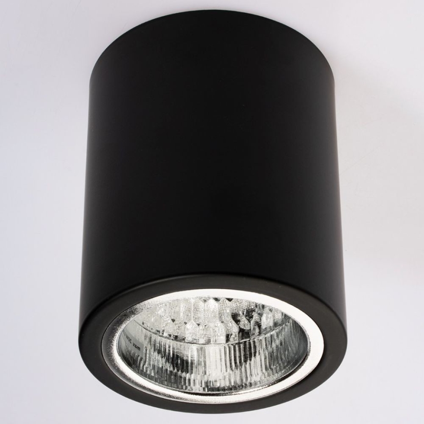 Iluminação de teto LED JUPITER 1xE27/6W/230V 120x98 mm preto