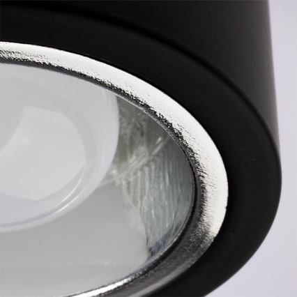 Iluminação de teto LED JUPITER 1xE27/6W/230V 120x98 mm preto