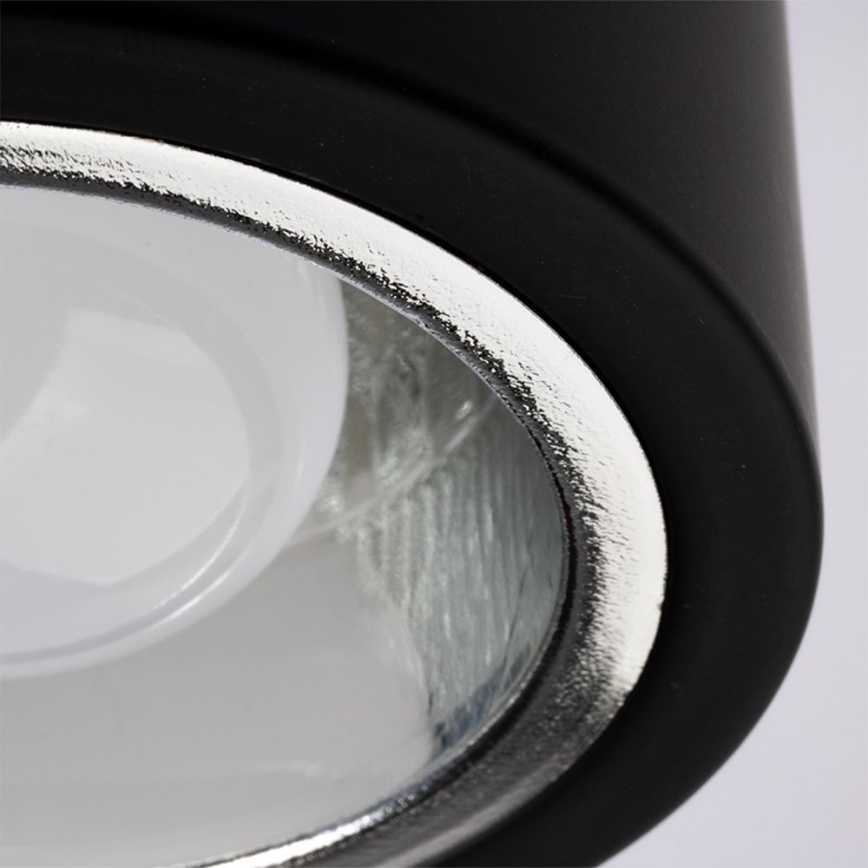 Iluminação de teto LED JUPITER 1xE27/6W/230V 120x98 mm preto