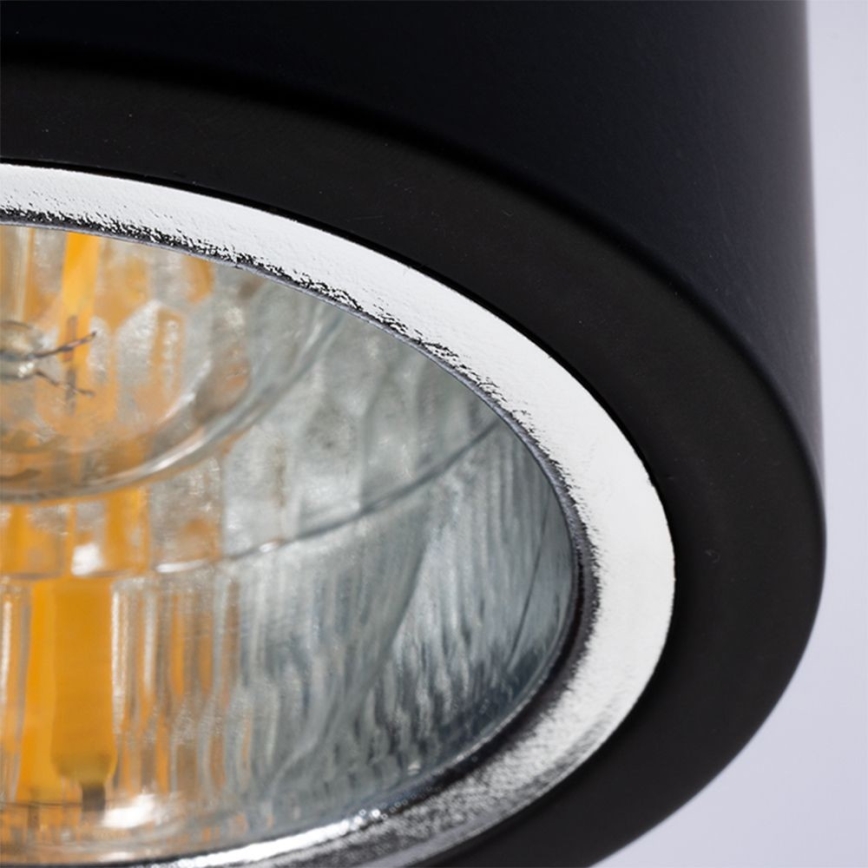 Iluminação de teto LED JUPITER 1xE27/6W/230V 120x98 mm preto