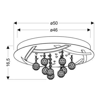 Iluminação de teto LED KORFU LED/30W/230V