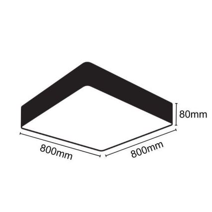 Iluminação de teto LED LED/110W/230V 4000K 80x80 cm