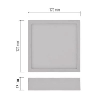 Iluminação de teto LED NEXXO LED/12,5W/230V 3000/3500/4000K 17x17 cm branco