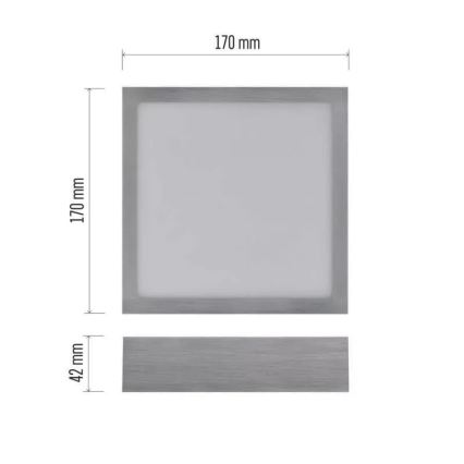 Iluminação de teto LED NEXXO LED/12,5W/230V 3000/3500/4000K 17x17 cm cromado brilhante